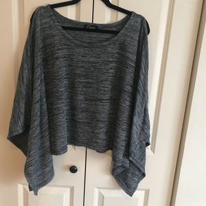 Large Grey Bare Shoulder Top